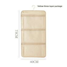 (Cream 73x40cm) Storage Polyester Hanging Bag With Multifunctional Organizer For Use Bedroom