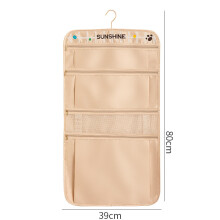 (Four Beige 80x39cm) Storage Polyester Hanging Bag With Multifunctional Organizer For Use Bedroom