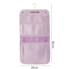 (Four Purple 80x39cm) Storage Polyester Hanging Bag With Multifunctional Organizer For Use Bedroom