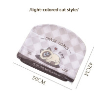 (Light Cat)Mesh Surface Wash Bag With Cartoon Cat And Dog Print Design For Wash Machine