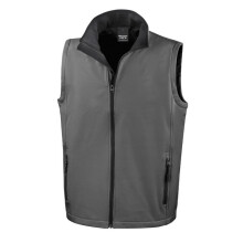 (XL, Charcoal / Black) Result Mens Core Printable Softshell Bodywarmer