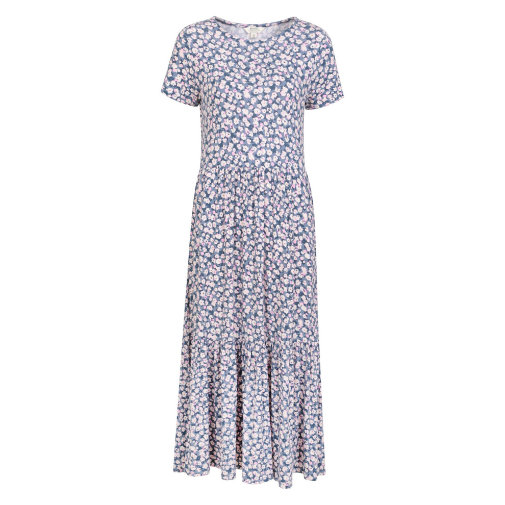 Mountain Warehouse Women's Grey Sardinia Flowers Tiered Dress - 14 Uk - 96% Viscose/4% Elastane - Image 2