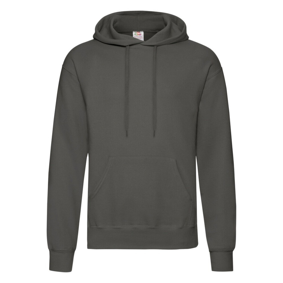 Fruit Of The Loom (M, Light Graphite) Mens Hooded Sweatshirt / Hoodie