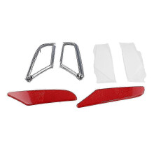 compatible with C27 2017-2020 Car Rear Bumper Fog Lamp Light Warning Safty Reflector Panel Trim W/Decorative Frame hwy