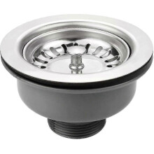 Stainless Steel Kitchen Sink Strainer Basket - 114mm Heavy Duty Sink Stopper, High Temp Resistant, Thickened Design