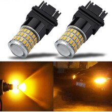 New 9-30V Super Bright Low Power 3157 3156 3057 4157 LED Bulbs with Projector Lenses compatible with Front/Rear Turn Signal or Brake Lights