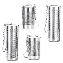 4PCS Stainless Steel Tea Infusers with Lid & Chain Hook, Loose Tea Filter Ball Strainer compatible with Brewing