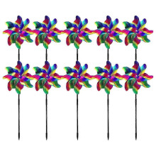 10-Pcs Reflective Windmills compatible with Garden and Patio Bird Repellent 2025