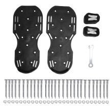 Manual Lawn Scarifier Garden Spike Sandals Grass Spike Shoes with Zinc Alloy Metal Buckle Straps compatible with Gardening Industry Black