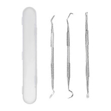 Professional Dental Scaler Kit, 3-Piece Stainless Steel Tartar Remover Tools 2025