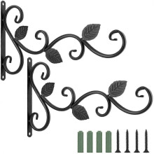 2 PCS Bird-Shaped Iron Wall Hook Holder compatible with Hanging Flower Pots, Wall Mount Planter