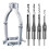 Square Hole Drill Bit Adapter with 4 Bits compatible with Drill Press Mortise Machine Hollow Chisel Tool 1