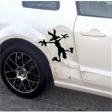 5-Pack Wile E. Coyote Vinyl Decals: Dent Fix, Splat Stickers compatible with Car & Truck Windows, Color or Reflective