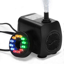 12 Color LED Submersible Mini Water Pump 8W Ultra-Quiet 450L/H compatible with Aquarium Fish Tank Terrarium Fountain