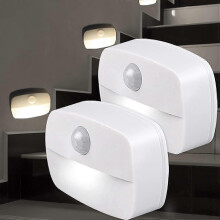 2 Pack LED PIR Motion Sensor Night Light, Auto On/Off Wall Sconce, Energy Class A++ Safe Closet Lights compatible with Home