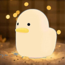 Mini Duck Silicone LED Night Light with Touch Sensor compatible with Bedside