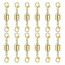 Magnetic Jewelry Clasps with Double Lobster Clasp, Necklace Closures