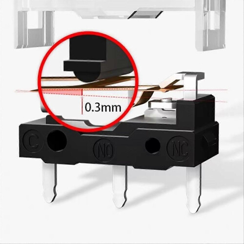 Micro-type Switch compatible with Gaming Mouse 3 Pin Black 2
