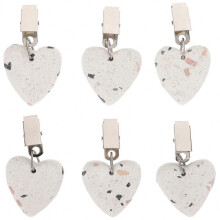 6Pcs Heart-Shaped Tablecloth Weights, Decorative Table Cloth Clips, Table Cover Weights compatible with Outdoor & Indoor Use