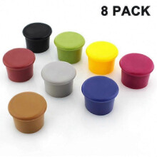 8-Piece Silicone Bottle Caps compatible with Beer, Wine, and Juice Preservation