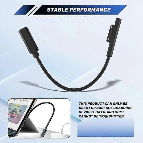 Surface Pro USB-C Charging Cable compatible with Surface Pro 7/6/5/4/3, Go 2, Laptop 1/2/3 1