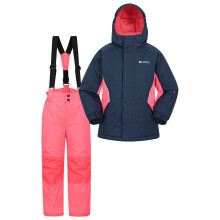 (7-8 Years, Dark Blue) Mountain Warehouse Childrens/Kids Ski Jacket & Trousers Set