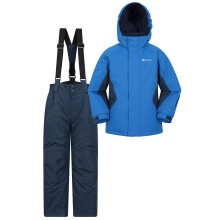 (7-8 Years, Blue) Mountain Warehouse Childrens/Kids Ski Jacket & Trousers Set