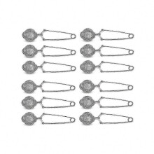 12Pcs Stainless Steel Tea Strainers with Handle, Fine Mesh compatible with Loose Leaf Tea
