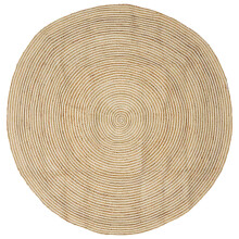 vidaXL Area Rugs White Ø 180 cm Jute