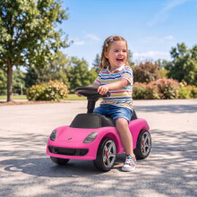 (Pink) AIYAPLAY Ride on Car with Horn, Lights, Sound, Porsche Licensed