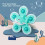 (Shark)Infant Plastic Rotating Rattle Toy With Crab Octopus For Coordination Handeye 1