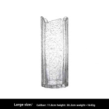(Straight 30cm)Luminous In The Dark Glass Vase Minimalist Nordic Style Noctilucent Handmade