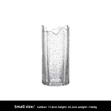 (Straight 25cm)Luminous In The Dark Glass Vase Minimalist Nordic Style Noctilucent Handmade