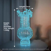 (Pleated)Luminous In The Dark Glass Vase Minimalist Nordic Style Noctilucent Handmade
