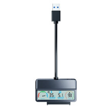 Adapter i Kabel Konwertujący USB 3.2 na dla Dysków HDD i SSD 2,5" i 3,5", Czytnik Zewnętrznych Dysków Twardych z Inteligentnym Wyświetlaczem