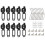 Adjustable Elastic Cable Clips, Cable Management, Black Self-Adhesive, Cord Organizer, for Home, Car, Under Desk, 1