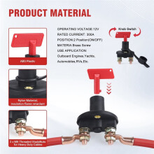 Interruptor de Potencia Rotativo para Automóvil, Camión, , Vehículo, Modificador, Aislador, Desconector con 2 Llaves, Interruptor Principal de