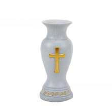 Waterproof Cemetery Grave Vase Resin Memorial Flower Holder Outdoor Grave Decoration for Garden Remembrance B