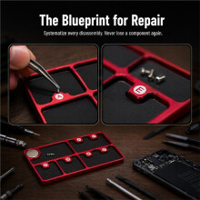 TS7 Magnetic Screw Organizer Aluminum Alloy Ultra Thin Tray for Phone/Laptop/Electronics Repair & DIY