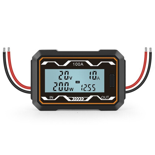 Watt Meter Power Analyzer Backlight LCD  0-60V Voltmeter Ammeter High Precision Battery Voltage Amp Meter 100A