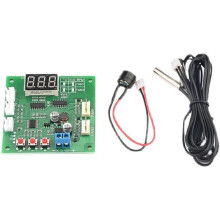 Regulator Prędkości Silnika Wentylatora 4 Przewody 2 Kanały PWM Regulator Temperatury Wentylatora Cyfrowy Termostat LED 12V 24V Radiator