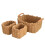 3-Pack Nesting Woven Cotton Rope Storage Baskets, Khaki, Decorative Organizer Bins with Handles 1