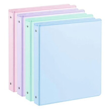 4 Pack 1 Inch 3 Binders with Pockets, Reinforced Hinge, 800-Sheet Capacity, Eco-Friendly, School & Offices