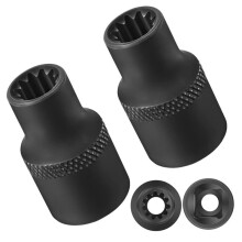 2 Pack 3/8" Brake Caliper 11 Point Socket Truck Brake Caliper Socket 3/8" Drive for European Trucks for Bendix Adb 22x