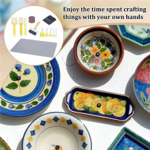 15 Stuks Decoupage Kit, Essentiële Decoupage Gereedschappen Spons Borstel Siliconen Mat Rubber Roller Plastic Schraper Vezel