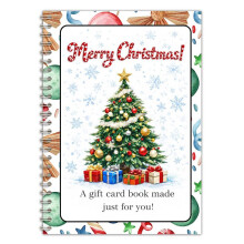 Kerstmis Kerstboom Cadeaubon Boek, Cadeaus voor Kleinkinderen Kinderen Vrouwen Verrassingen op Elke Pagina DIY Cadeaubon Boekje