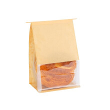 Bolsas de Pan y Galletas con Cierre de Alambre, Paquete de 50 Bolsas de Panadería con Ventana para Panes, Bagels, Dulces y Galletas Grandes