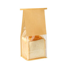 Bolsas de Pan y Galletas con Cierre de Estaño, Paquete de 50 Bolsas de Pan con Ventana para Pasteles, Bagels, Golosinas, Galletas, Marrón Pequeño