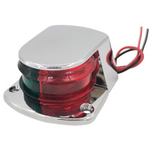 LED Bi-Color Bow Light Red and Green Lenses LED Navigation Light for Sail Powerboats for Pontoon
