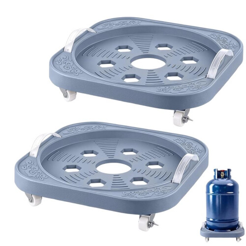 Suporte para Bandeja de Gás de Cilindro de Propano de 5 Lb e 10 Lb, Bandeja de Tanque de Gás de 11,8 Polegadas, Móvel com Rodas